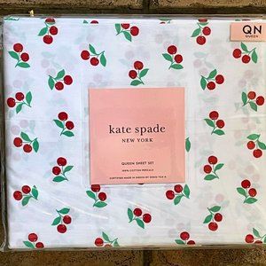 **RARE - TWIN Size Kate Spade Cherry Cotton Sheet Set